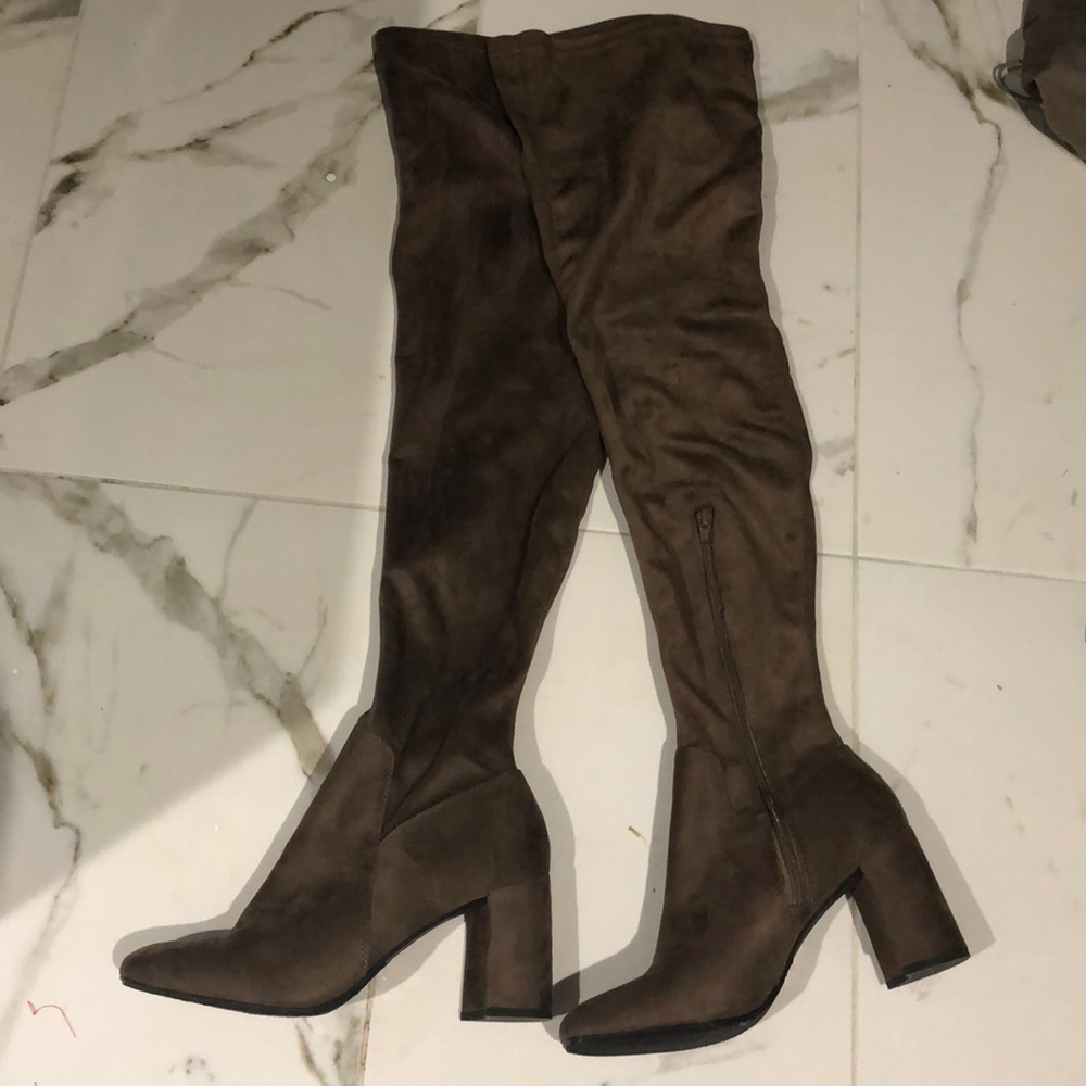Suede Thigh High Boots